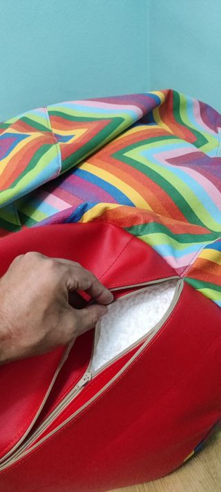 Puff sofá multicolor polipiel XL