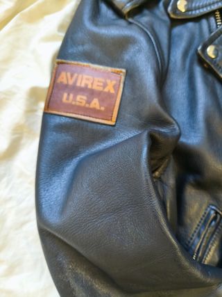 Chaqueta Biker Avirex Negra