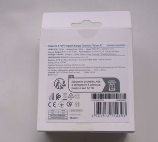 Xiaomi Cargador 67W HyperCharge Combo Type-A