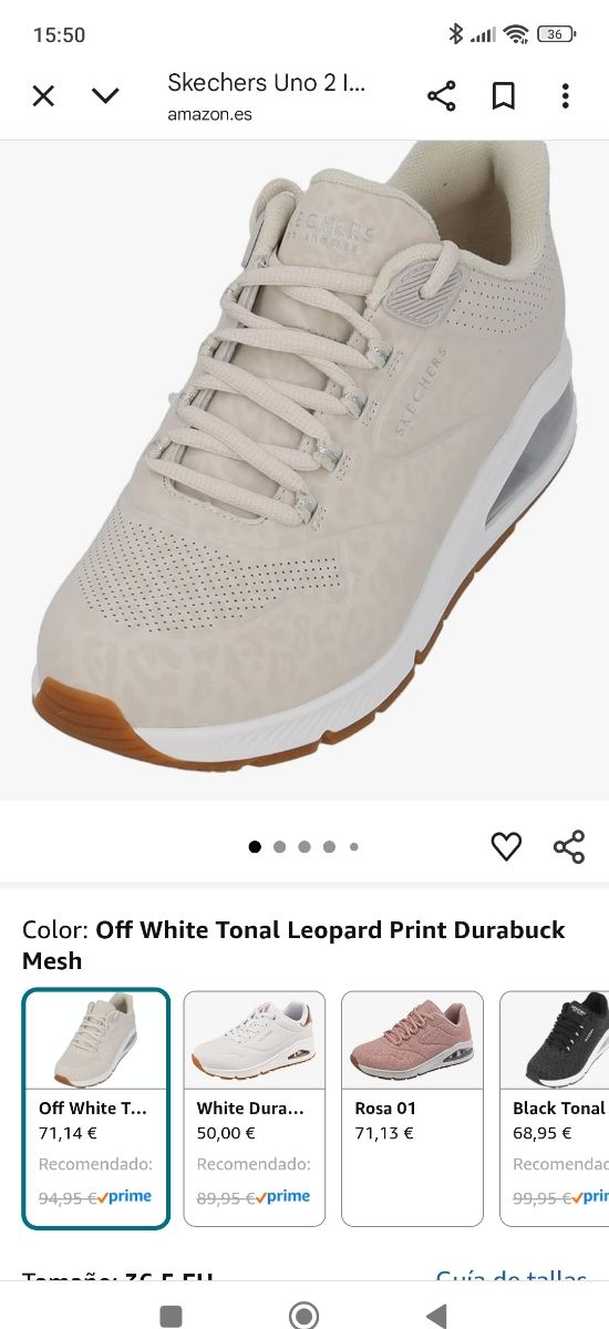 Skechers Air Golden Mujer Talla 40 Beige
