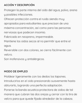 Banda Acuática Protectora de Oídos Pilman Sport