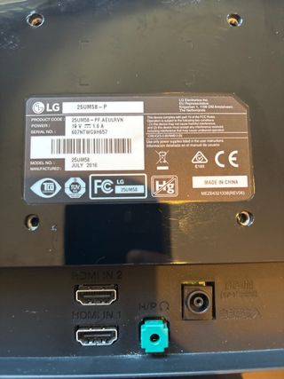 Monitor LG Ultrawide 25 Negro