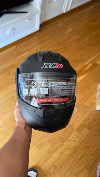 Casco de moto modular negro TALLAS S, M y L