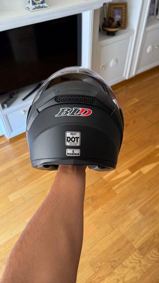 Casco de moto modular negro TALLAS S, M y L