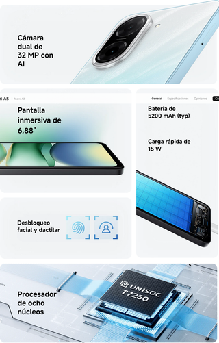 Xiaomi Redmi A5 128GB Nero/Blu/Verde