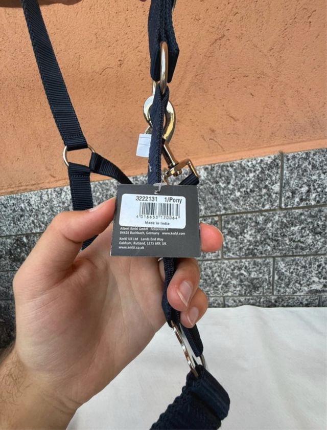 Capezza per pony blu