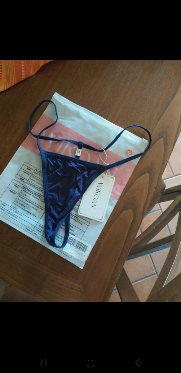 Slip Tanga Wikoan Blu Taglia M
