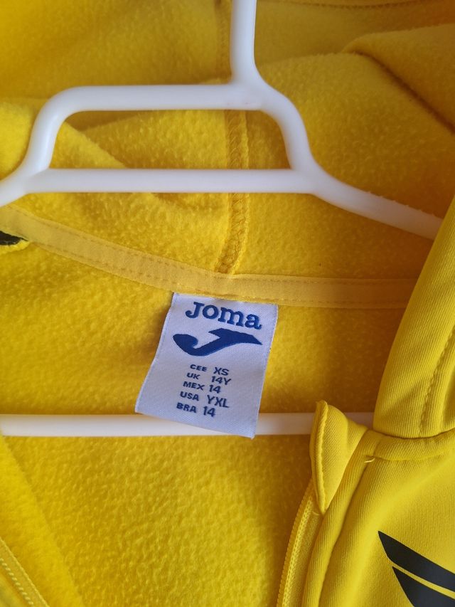 Sudadera Joma con capucha amarilla y negra