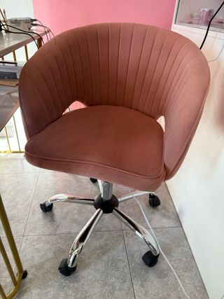 Silla Terciopelo Rosa Palo
