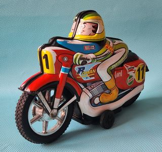 Grande bicicletta Roman Friction in latta LEGGI