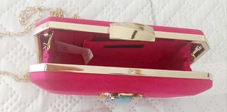 Bolso Clutch Joya fucsia