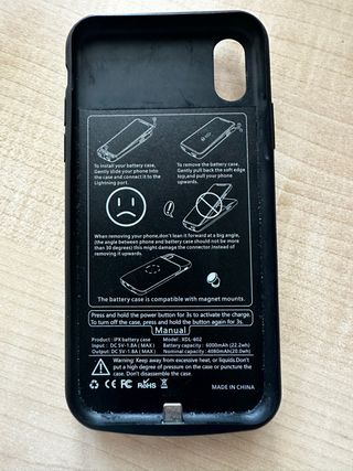 Cover Power Bank 6000mAh per iPhone X/XS