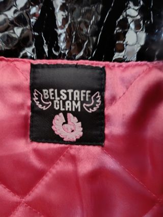 Abrigo Belstaff Negro Piel Cocodrilo