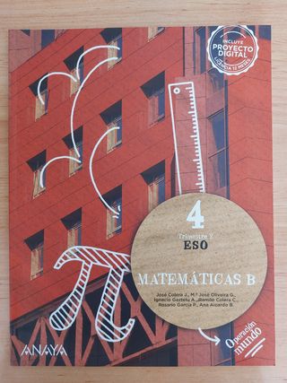  Libros Matemáticas 4 ESO 1,2Y3 Trimestre NUEVOS