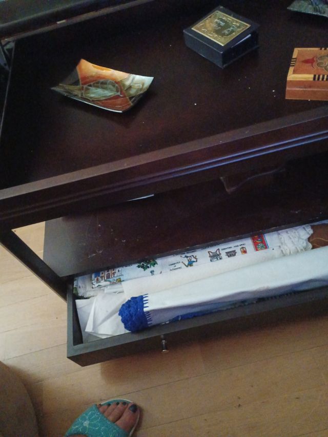 Mesa de centro madera y cristal