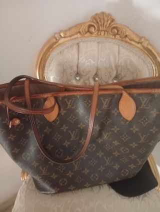 Borsa Louis Vuitton Neverfull marrone/rosa