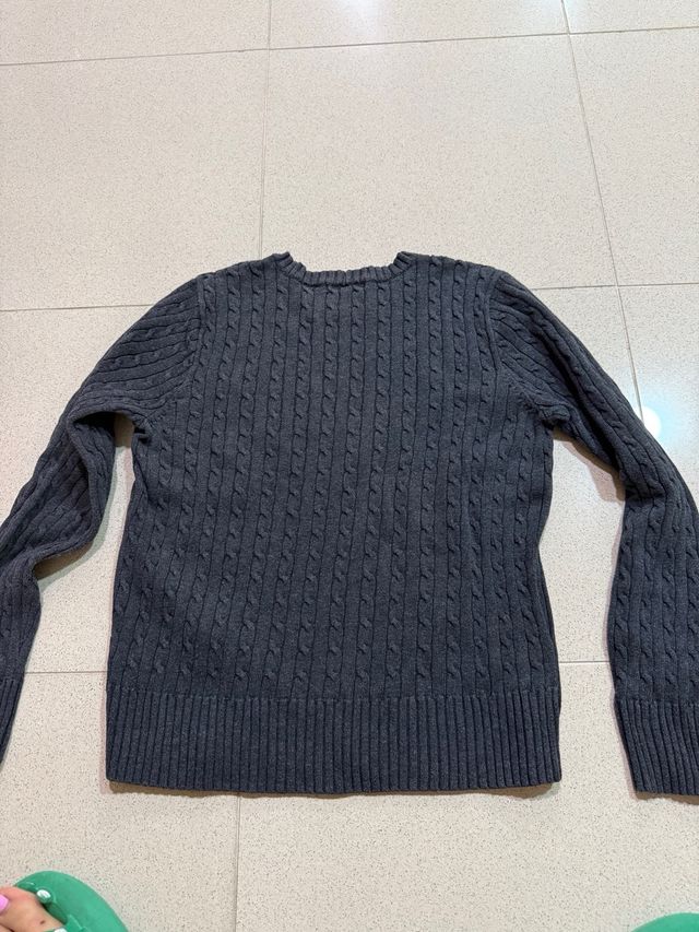 Maglione intrecciato grigio Jean Pierre