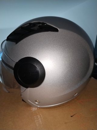 Casco LS2 plateado talla XXS