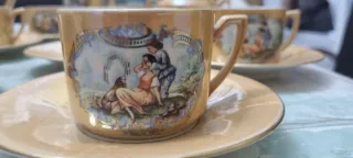 Juego Café/Té Antiguo Estilo Fragonard Completo