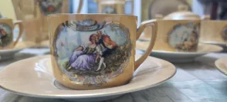 Juego Café/Té Antiguo Estilo Fragonard Completo