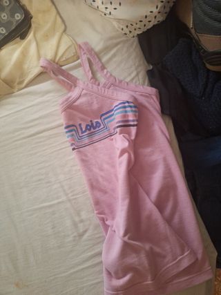 Camiseta Lois niña rosa con rayas