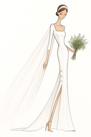 vestidos y capas de novia a medida 