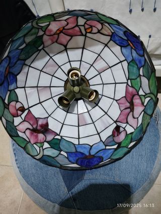 Lámpara Tiffany Vidrieras Flores