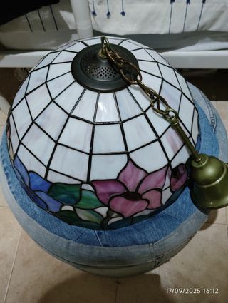 Lámpara Tiffany Vidrieras Flores