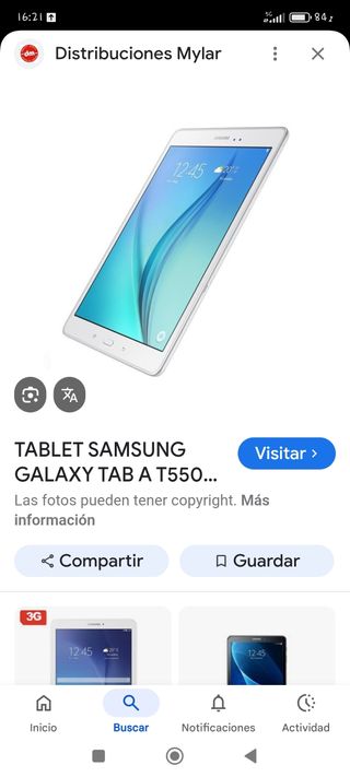 Tablet Samsung Galaxy Tab A T550 Blanca