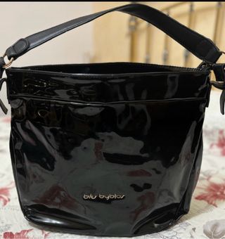 Borsa Blu Byblos Nera Vernice