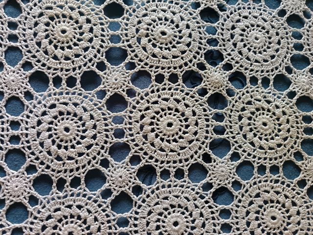 Copriletto uncinetto fatto a mano