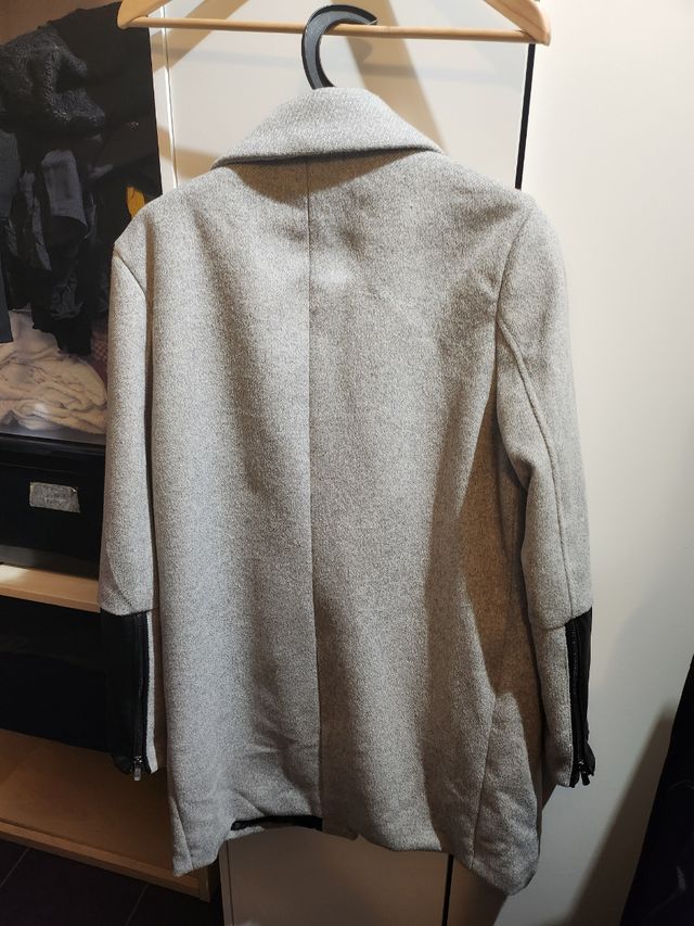 Cappotto Bershka Grigio Nero Taglia M