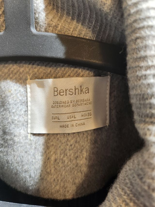 Cappotto Bershka Grigio Nero Taglia M