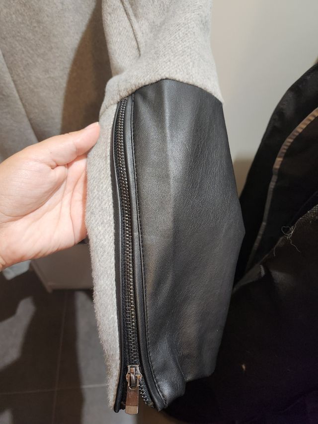 Cappotto Bershka Grigio Nero Taglia M