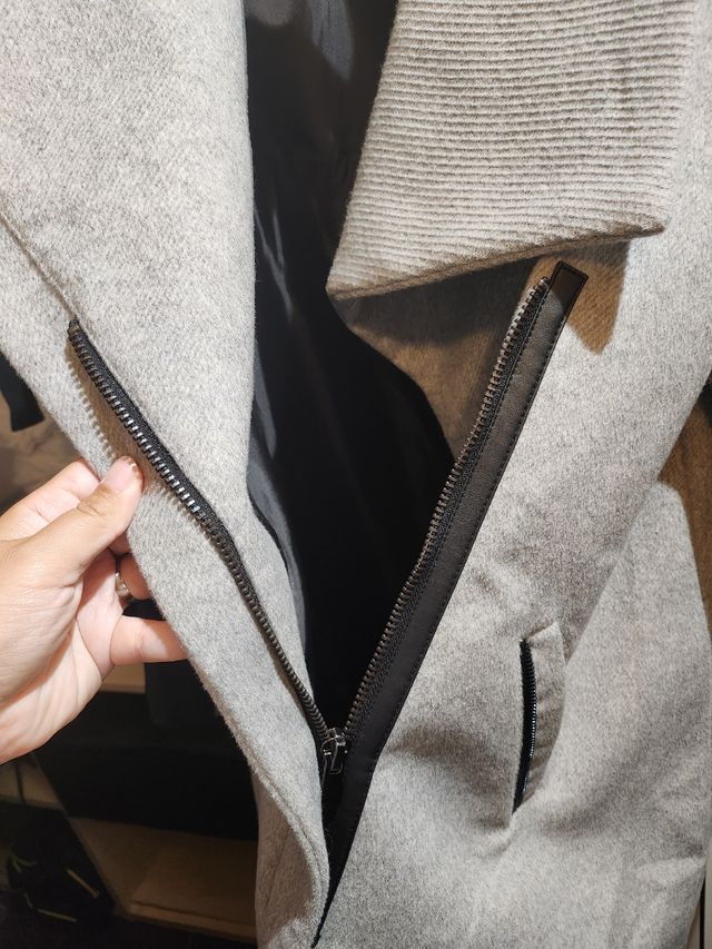 Cappotto Bershka Grigio Nero Taglia M