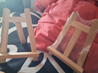 Pack 2 mini caballetes de madera