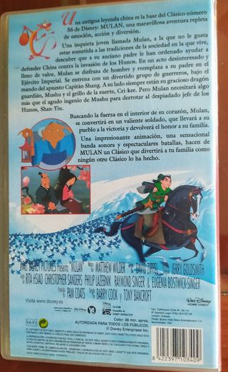 Película VHS Mulan Walt Disney Los Clásicos