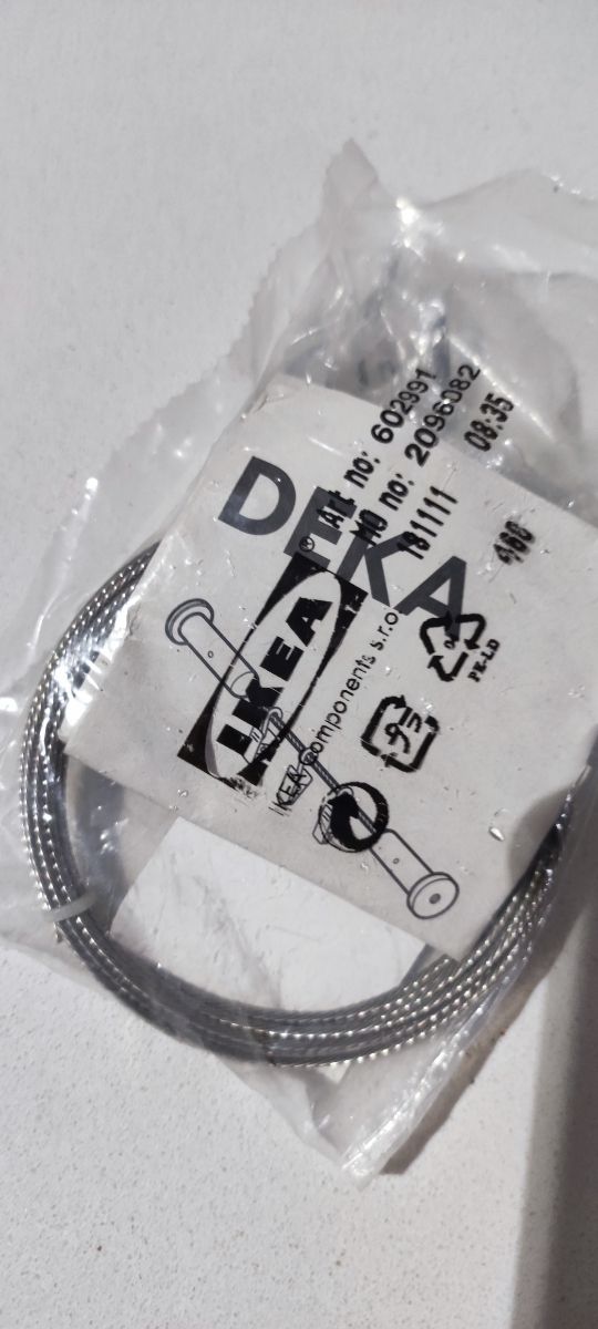 Cable Cortina IKEA Metal Plata