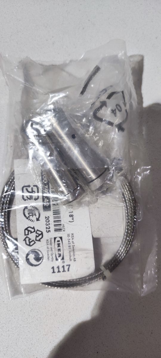 Cable Cortina IKEA Metal Plata