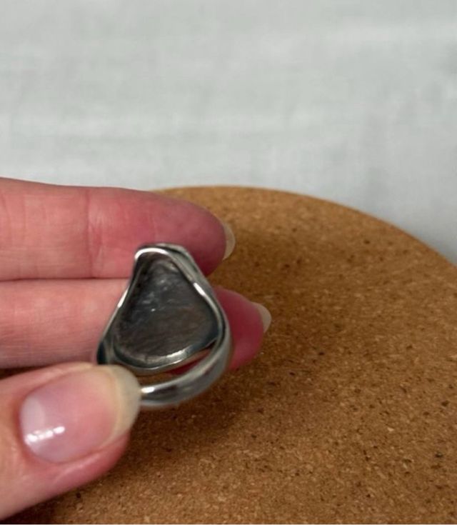 Anillo plateado vintage / talla M