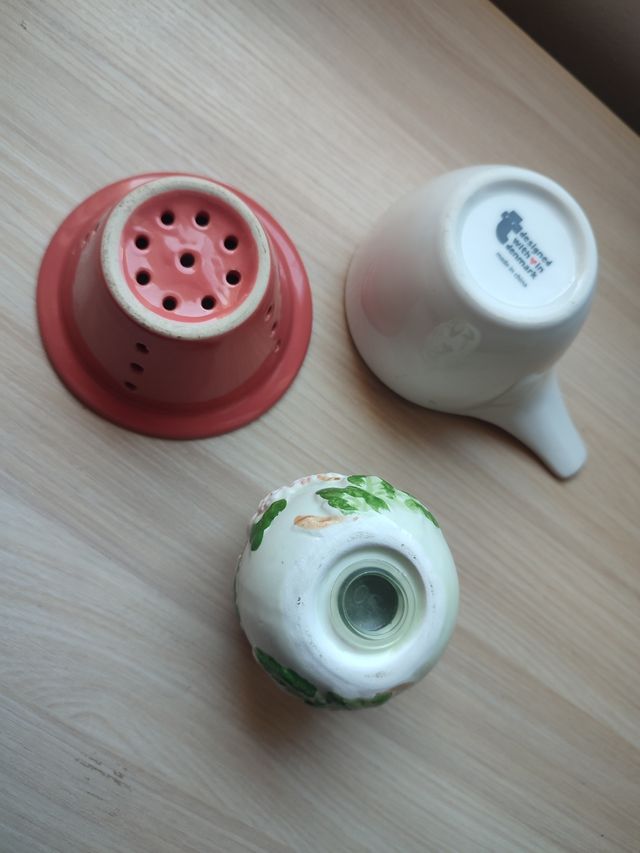 Lote 3 PIEZAS cocina: salero, cuenco, colador