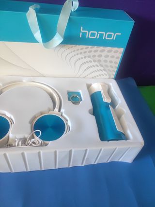 Honor Auriculares Azules + botella nuevos