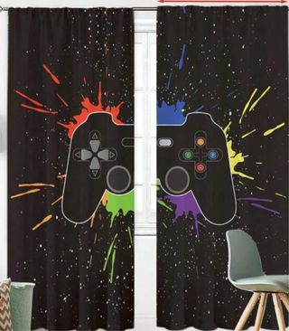 Cortinas Gamer con Mando y Salpicaduras