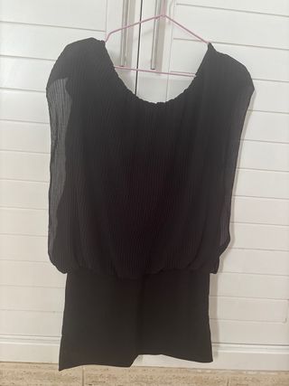 Vestido Negro Corto Talla XL