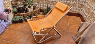 Silla de jardín plegable naranja