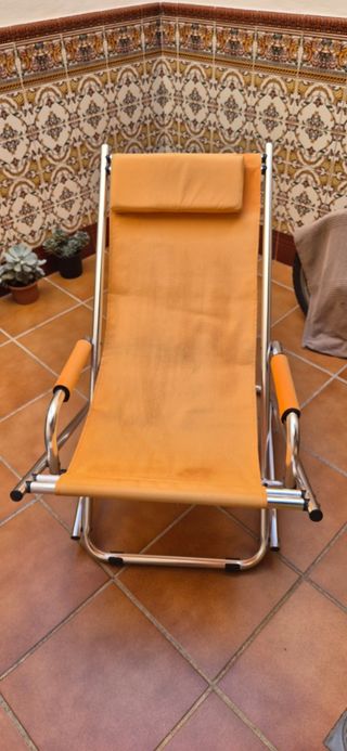 Silla de jardín plegable naranja