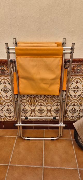 Silla de jardín plegable naranja