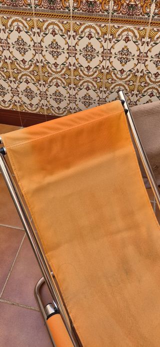 Silla de jardín plegable naranja