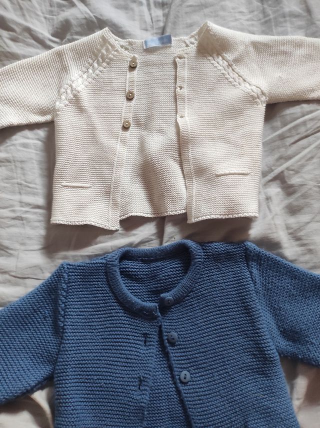 Lote 3 chaquetas punto 6-9 meses