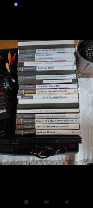 Consola PlayStation 2 Negra + Juegos y Accesorios